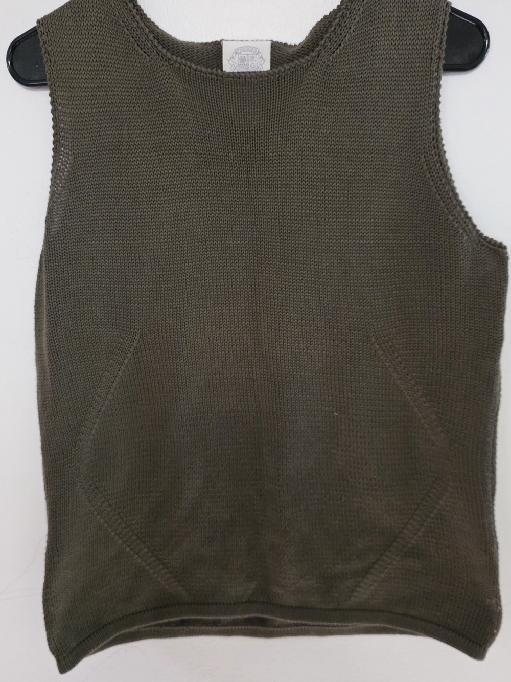 Vtg Pusser's West Indies Olive Knit Sleeveless Sweater (M) 72%Silk 28% Cotton
